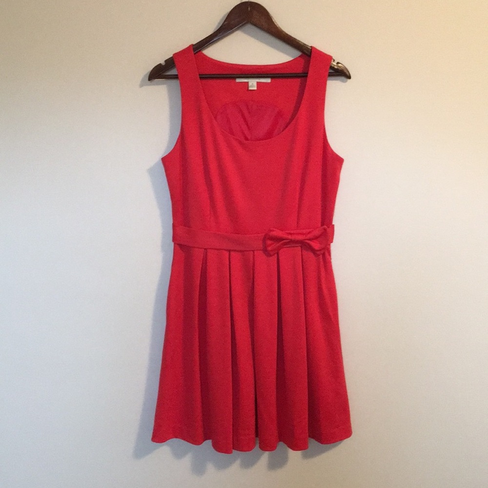 Red dress with bow